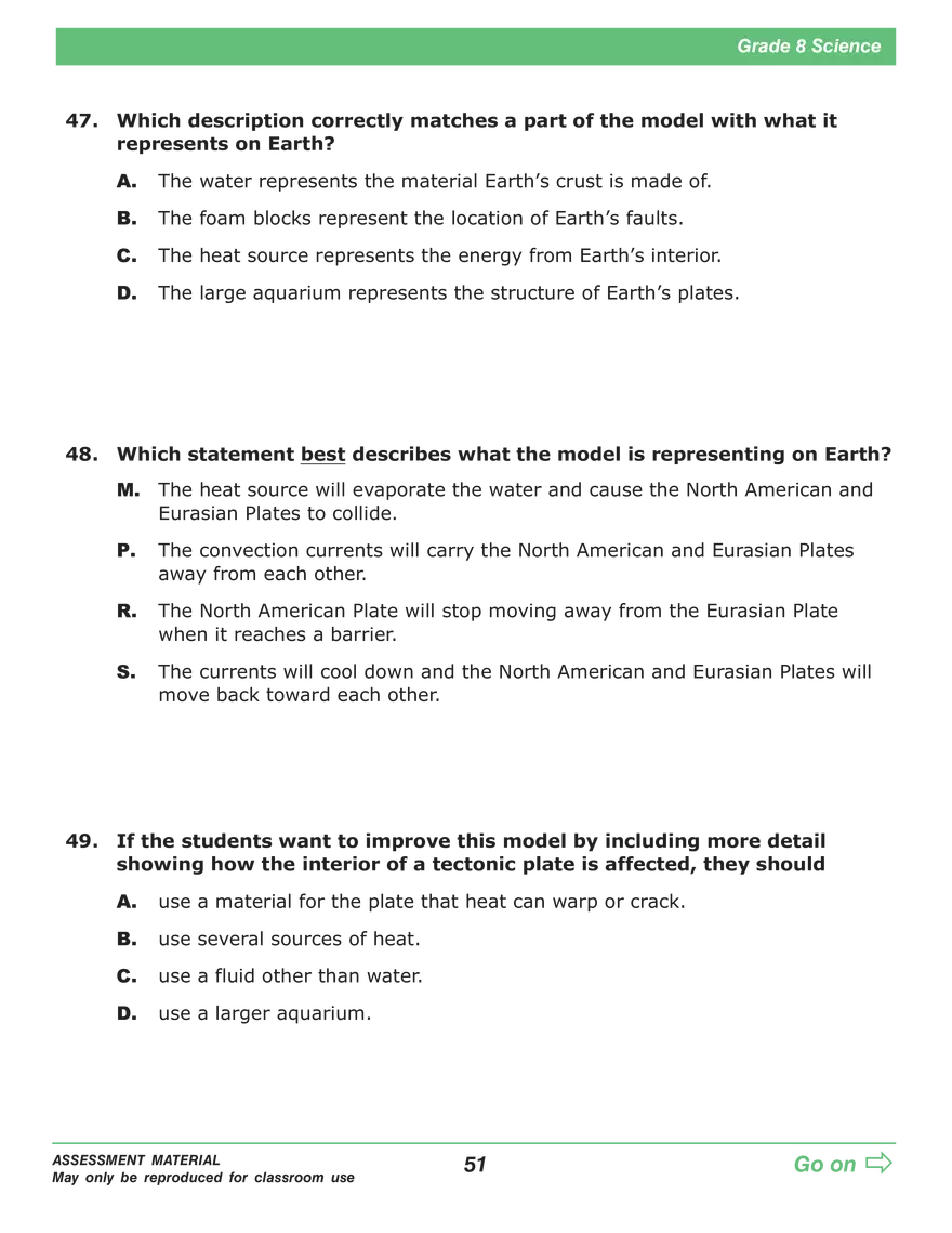 Open Grade 8: Science Practice Test - Page 49