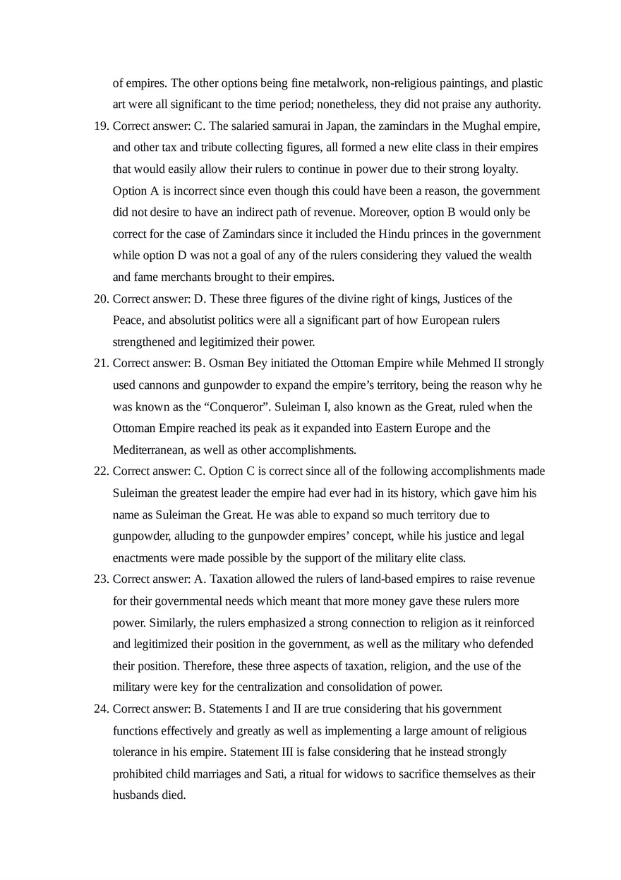 AP World History Unit 3 Quiz - Page 7