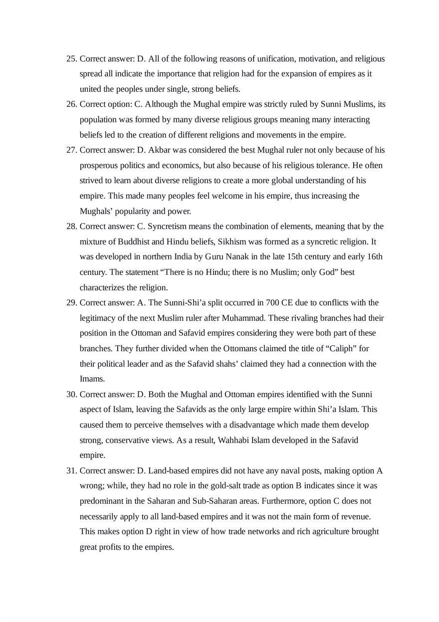 AP World History Unit 3 Quiz - Page 8