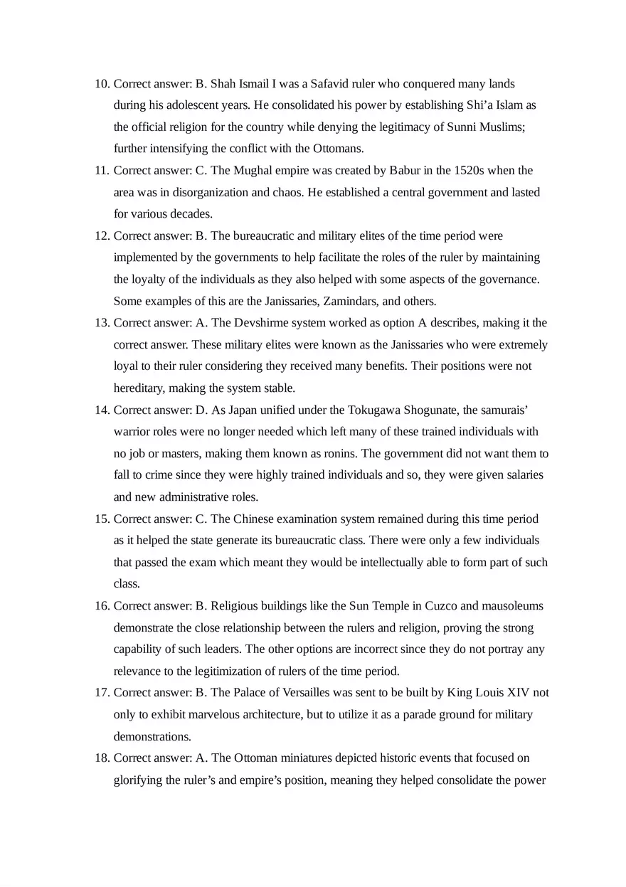 AP World History Unit 3 Quiz - Page 6