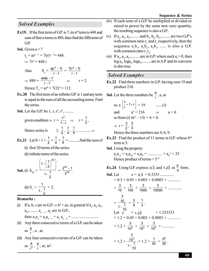 Sequence & Series - Page 11