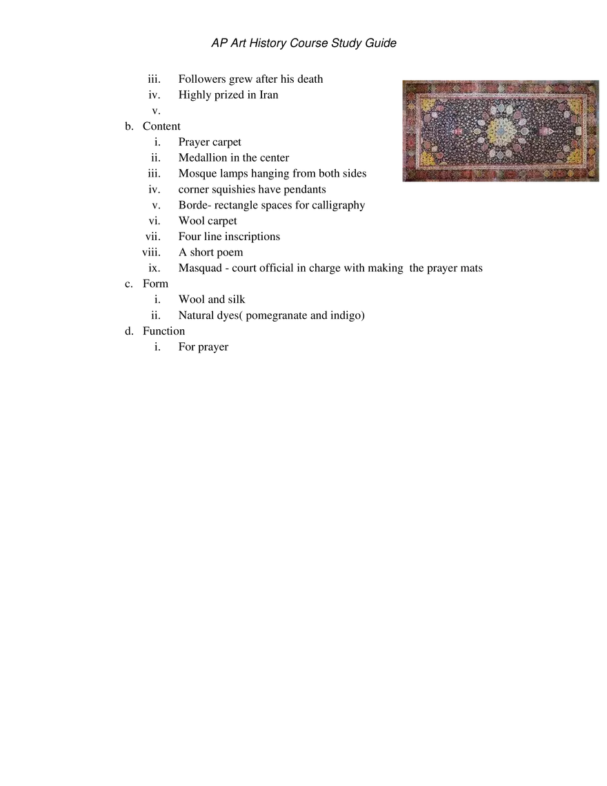 AP Art History Unit 7 West and Central Asia - Page 8