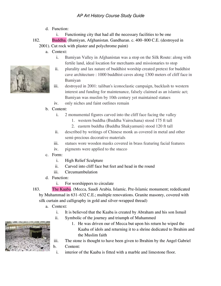 AP Art History Unit 7 West and Central Asia - Page 2