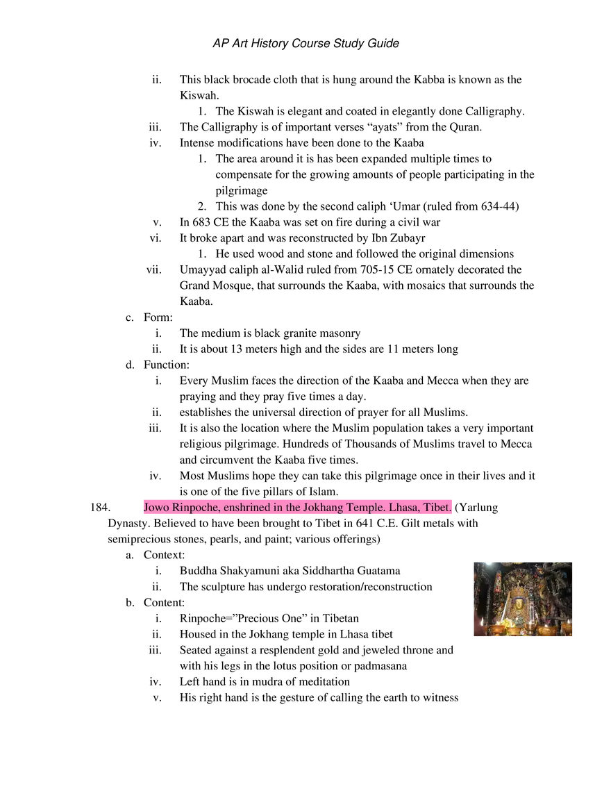 AP Art History Unit 7 West and Central Asia - Page 3