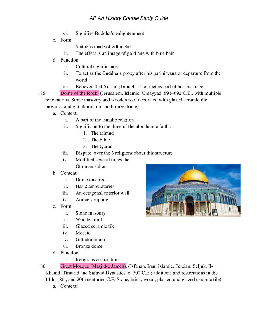 AP Art History Unit 7 West and Central Asia - Page 4