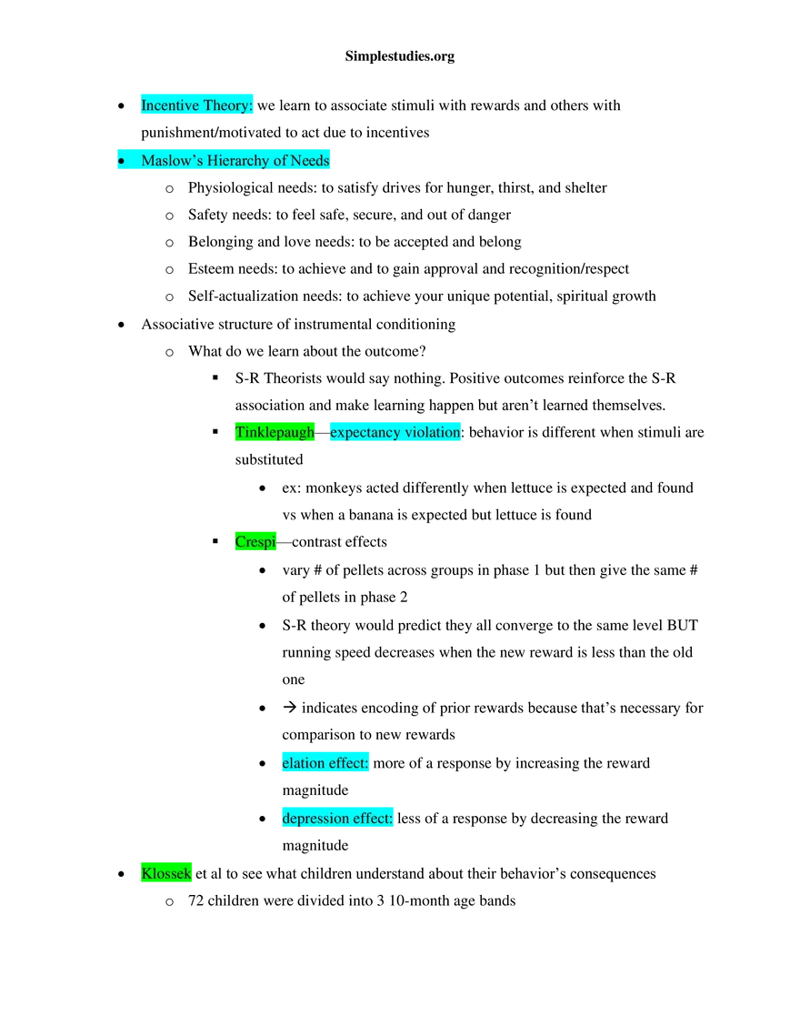 Learning and Conditioning Study Guide - Page 14