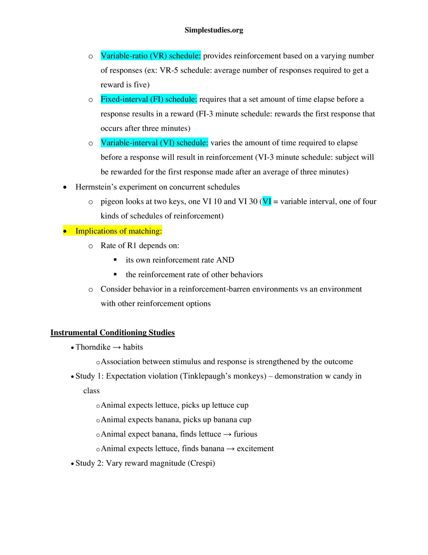 Learning and Conditioning Study Guide - Page 17
