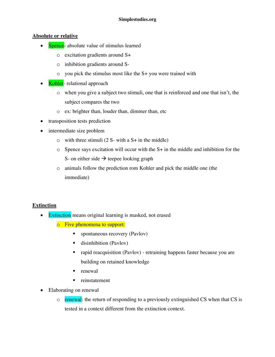 Learning and Conditioning Study Guide - Page 23
