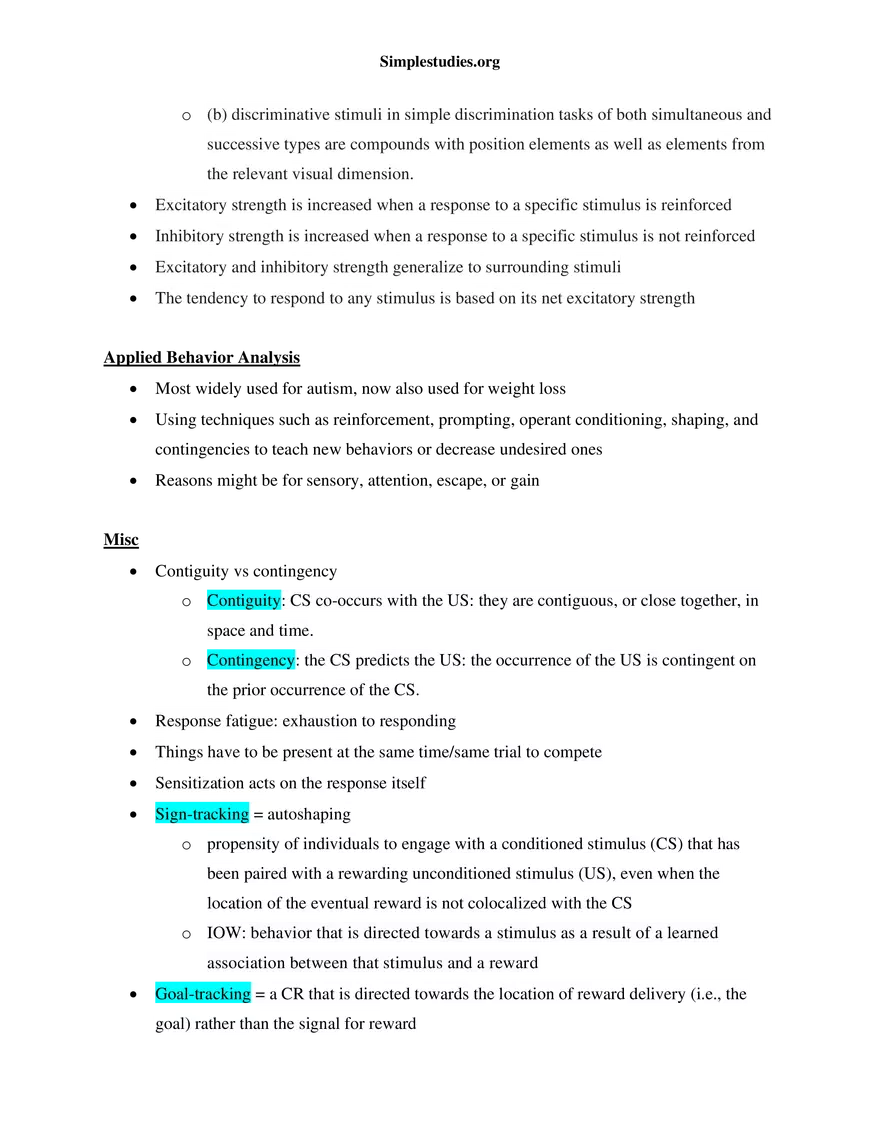 Learning and Conditioning Study Guide - Page 27