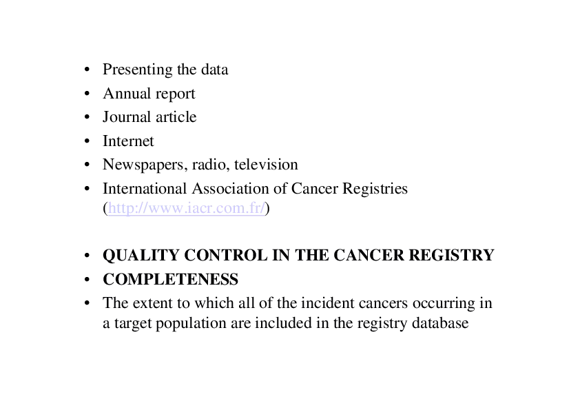 Cancer Registration: Principles And Methods - Page 42