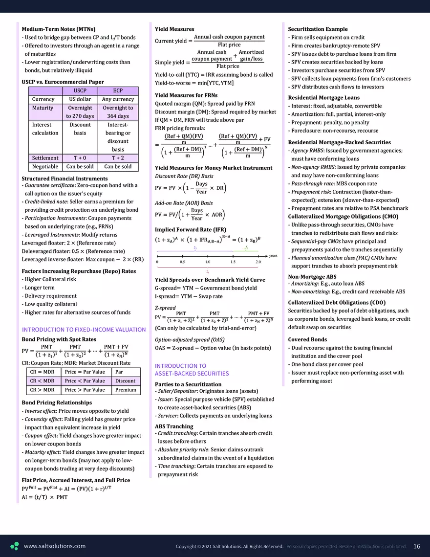 CFA 1 Formula Sheet – 2023 Syllabus - Page 8