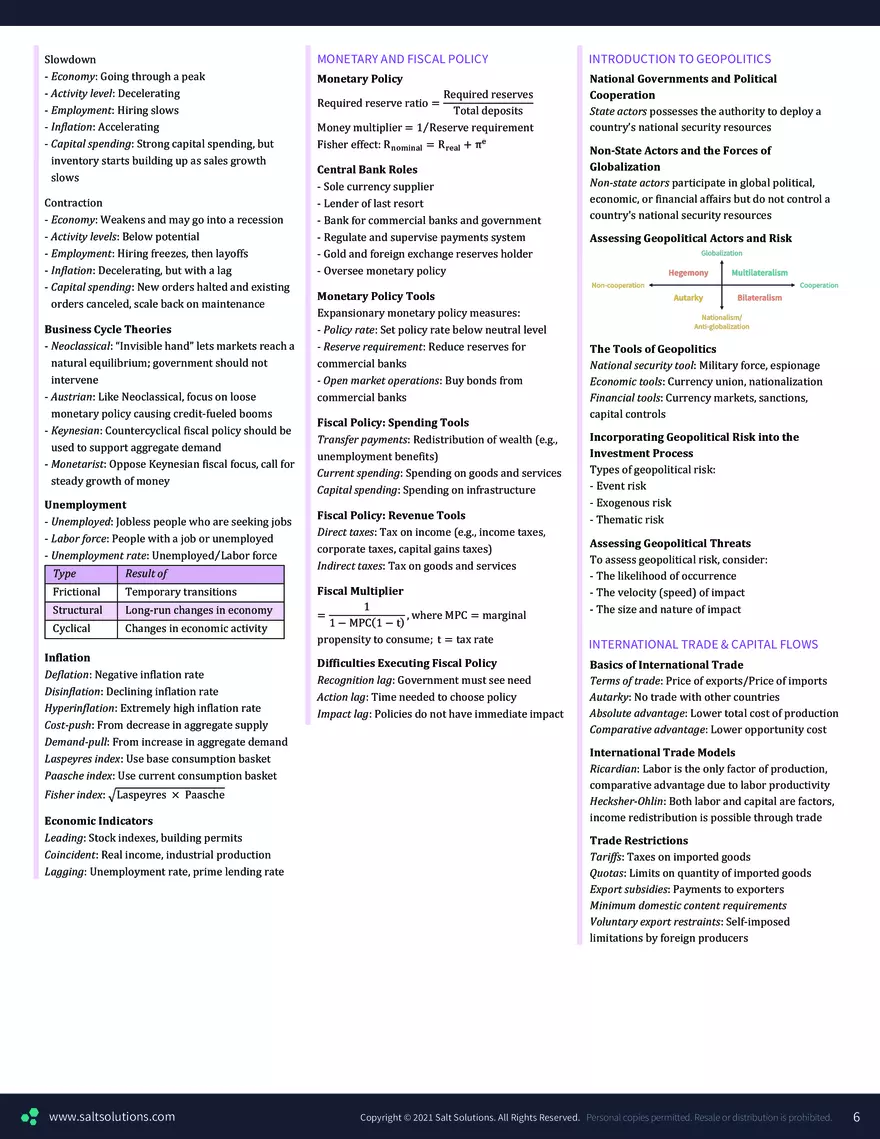 CFA 1 Formula Sheet – 2023 Syllabus - Page 19