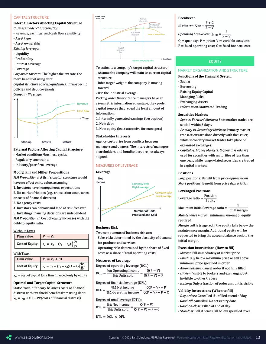 CFA 1 Formula Sheet – 2023 Syllabus - Page 5