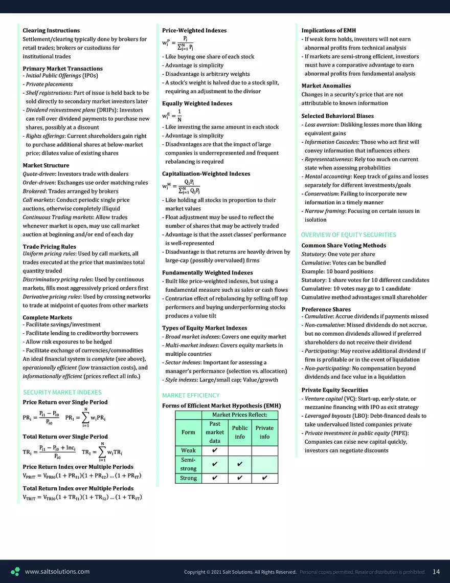 CFA 1 Formula Sheet – 2023 Syllabus - Page 6