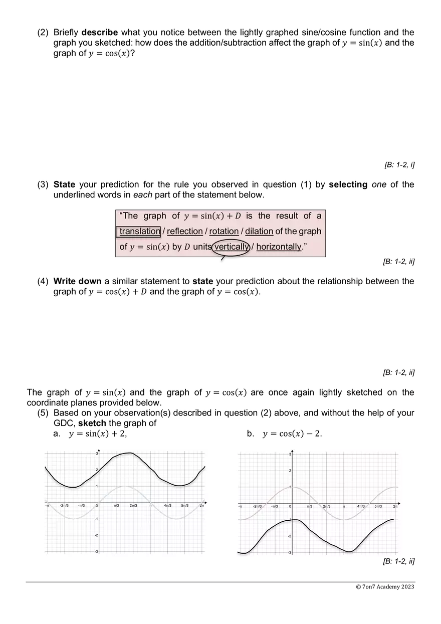 MYP5E - Transformations of Trigonometric Functions - Page 8