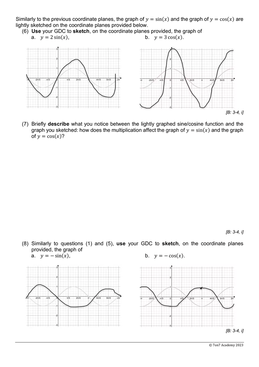MYP5E - Transformations of Trigonometric Functions - Page 9