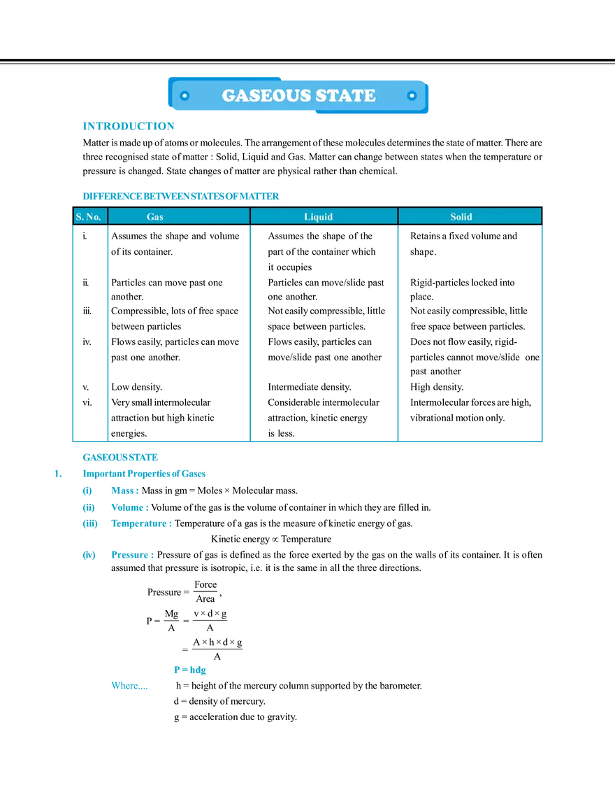 Gaseous State - Page 1
