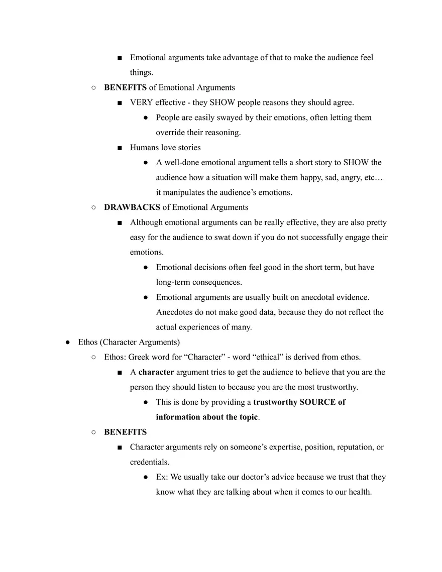 Persuasion, Arguments, & Types of Arguments - Page 2