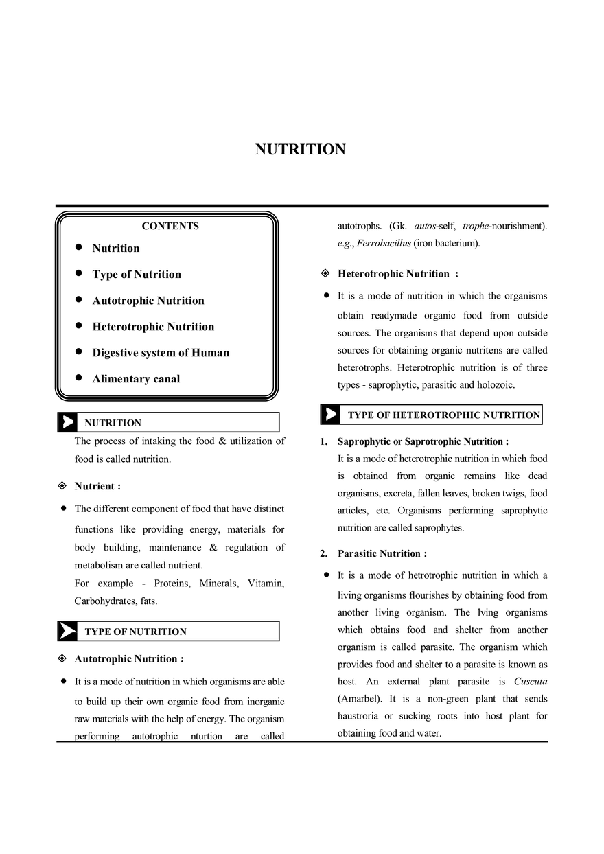 Nutrition Notes - Page 1
