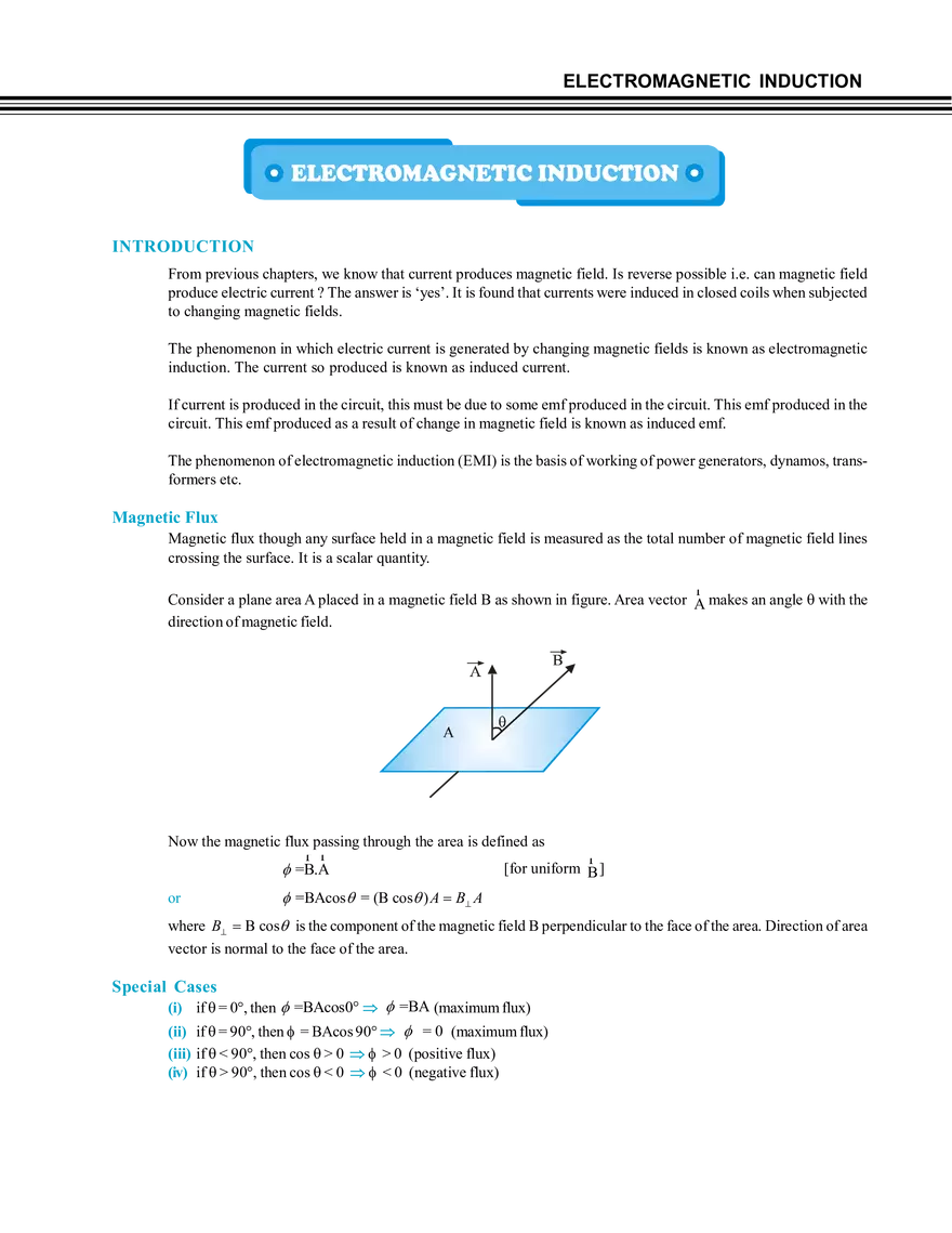 Electromagnetic Induction Notes - Page 1