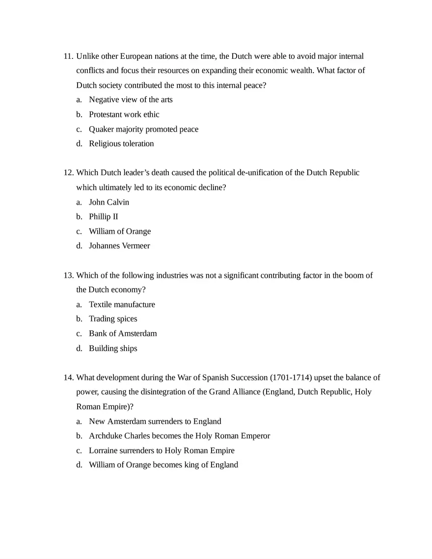 AP European History Unit 3 Quiz - Page 8