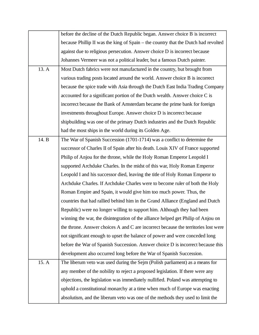 AP European History Unit 3 Quiz - Page 3