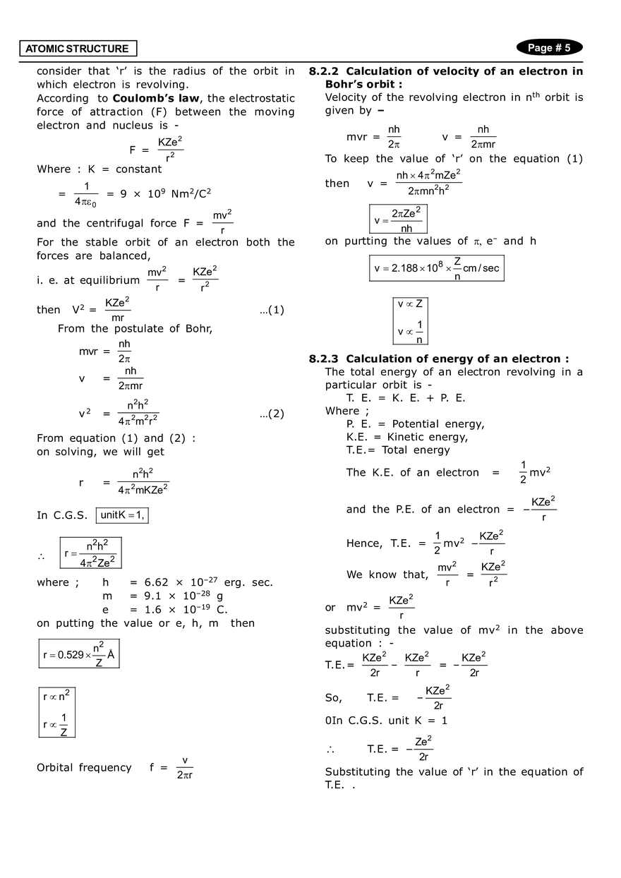 Atomic Structure Notes - Page 15