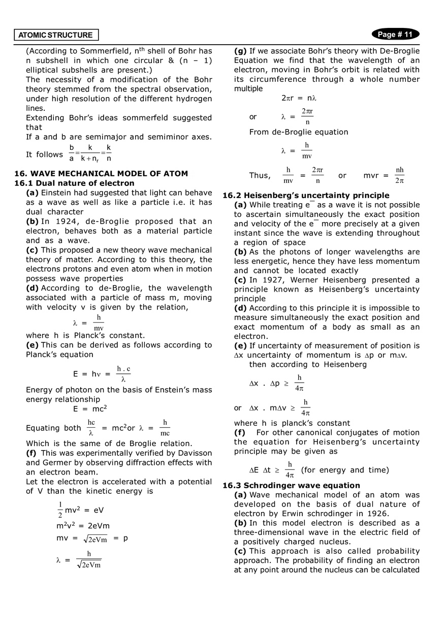 Atomic Structure Notes - Page 3