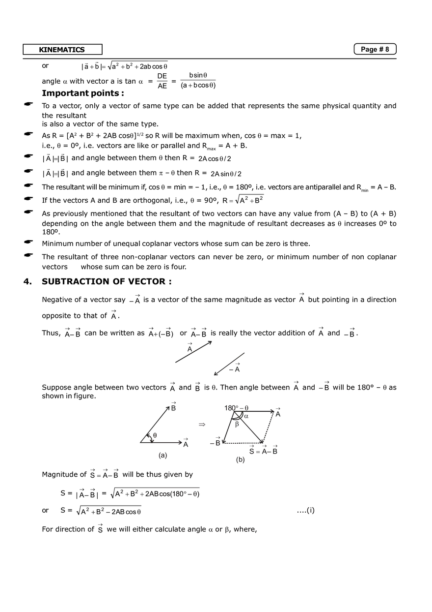 Kinematics Notes - Page 9