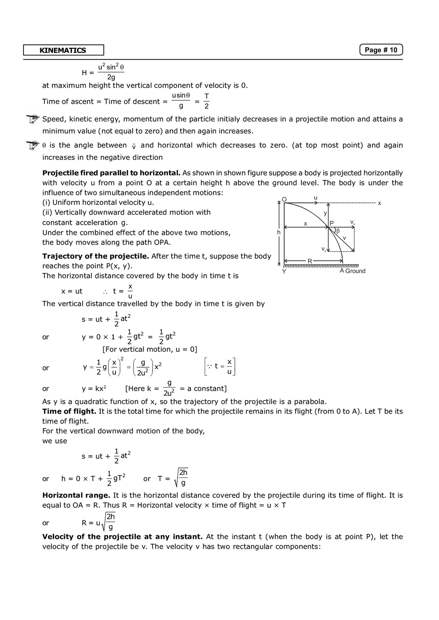 Kinematics Notes - Page 11