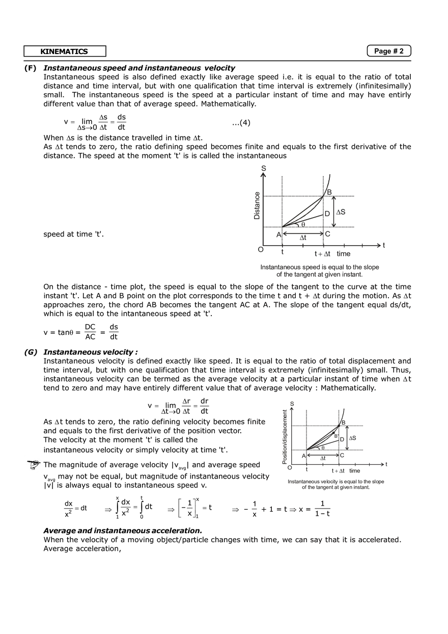 Kinematics Notes - Page 2