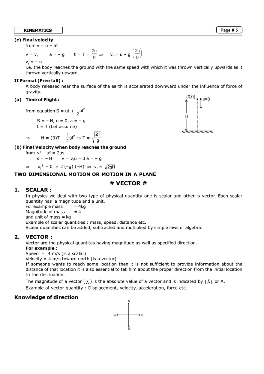 Kinematics Notes - Page 6