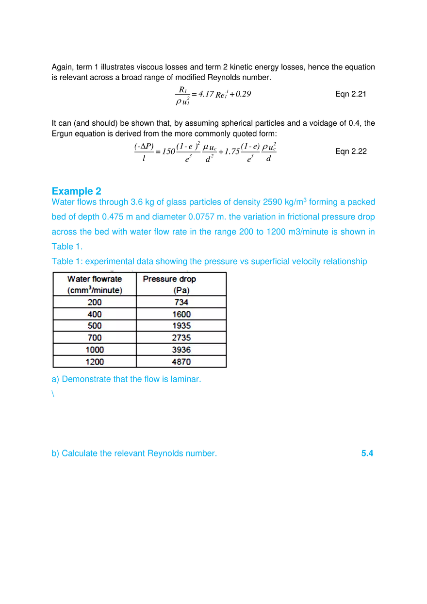 Module 2: Flow Of Fluids Through Packed And Fluidized Columns - Page 24