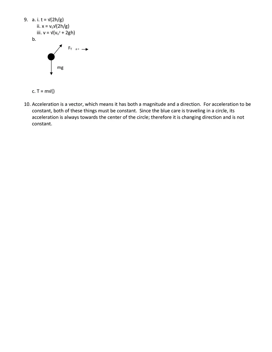 Circular Motion Skill Building Problems - Page 8