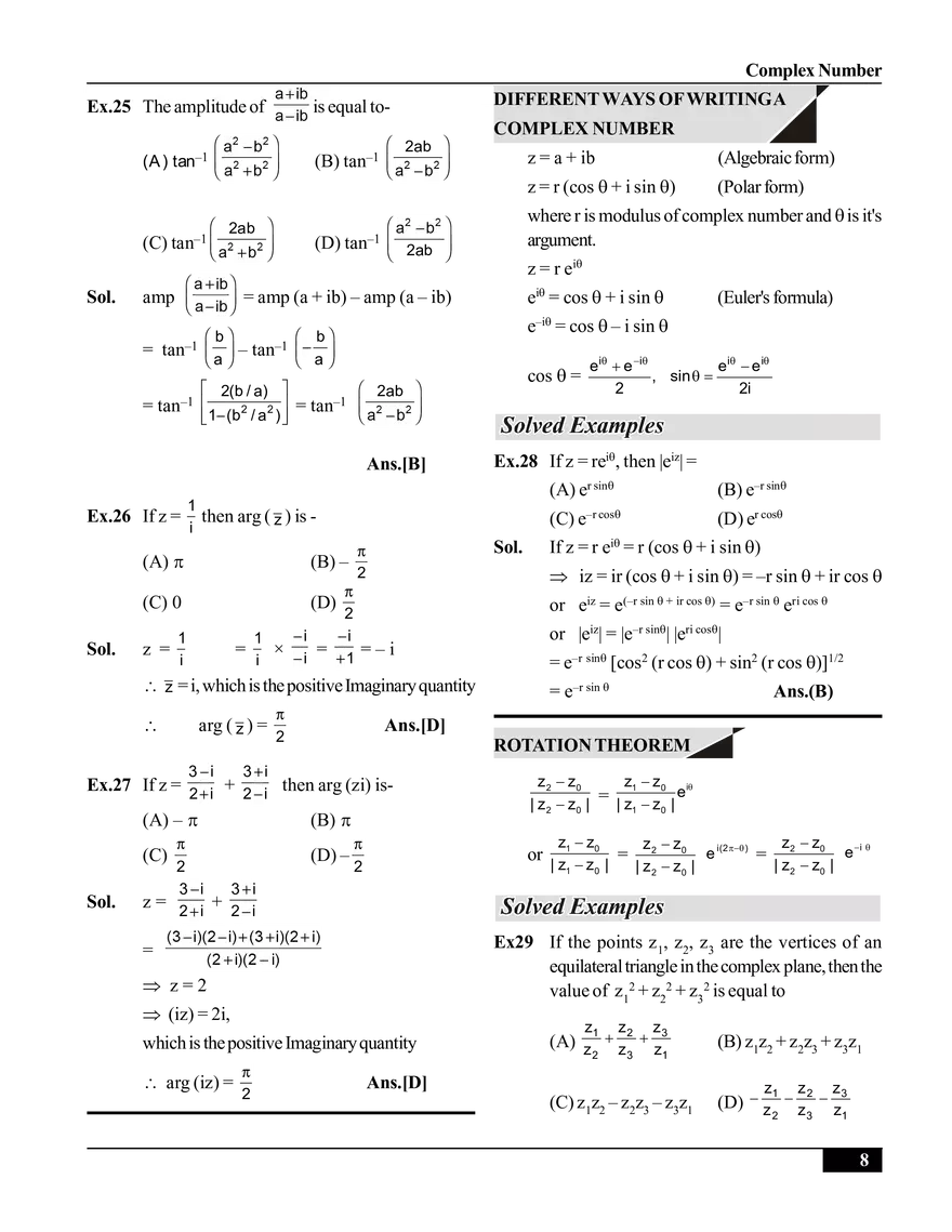 Complex Number Notes - Page 8