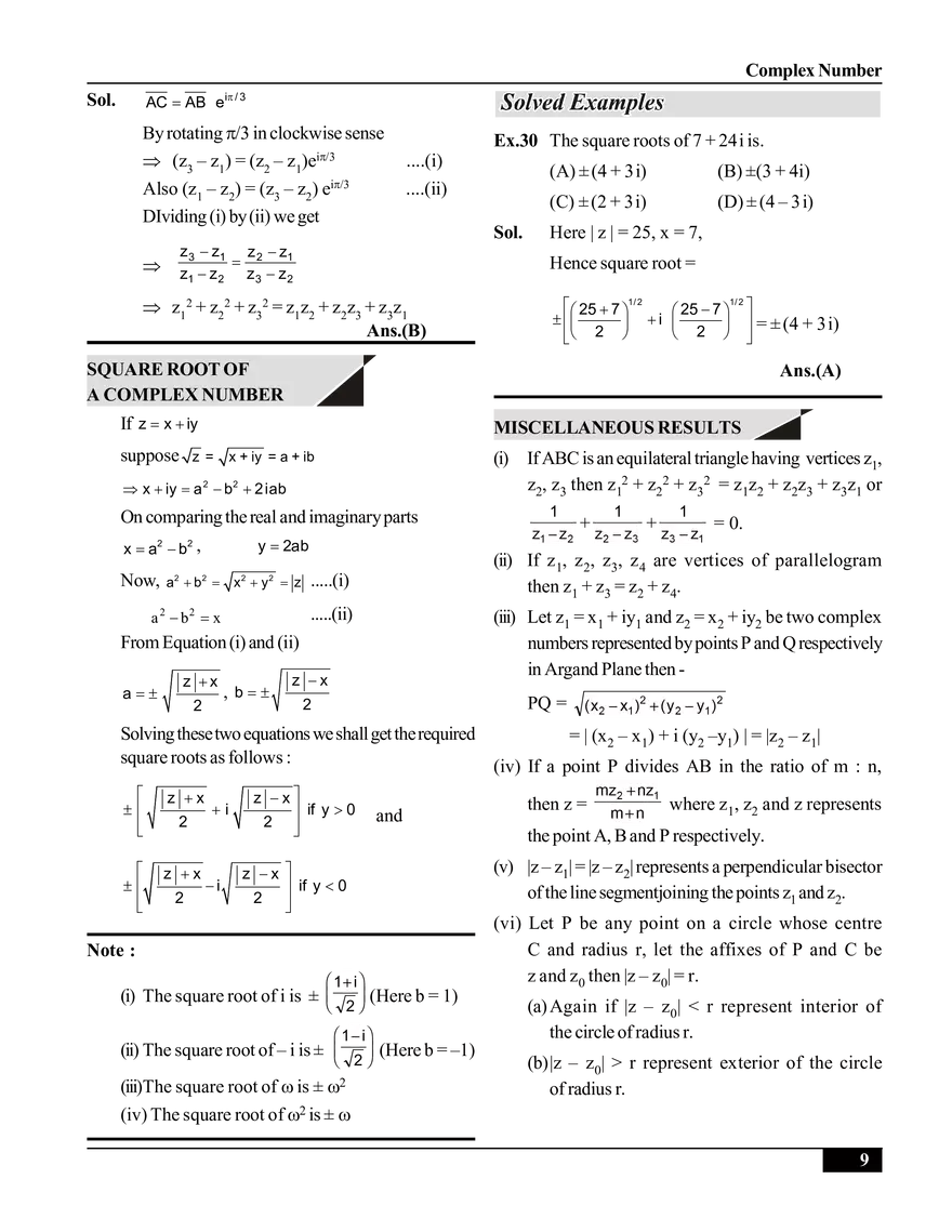 Complex Number Notes - Page 9