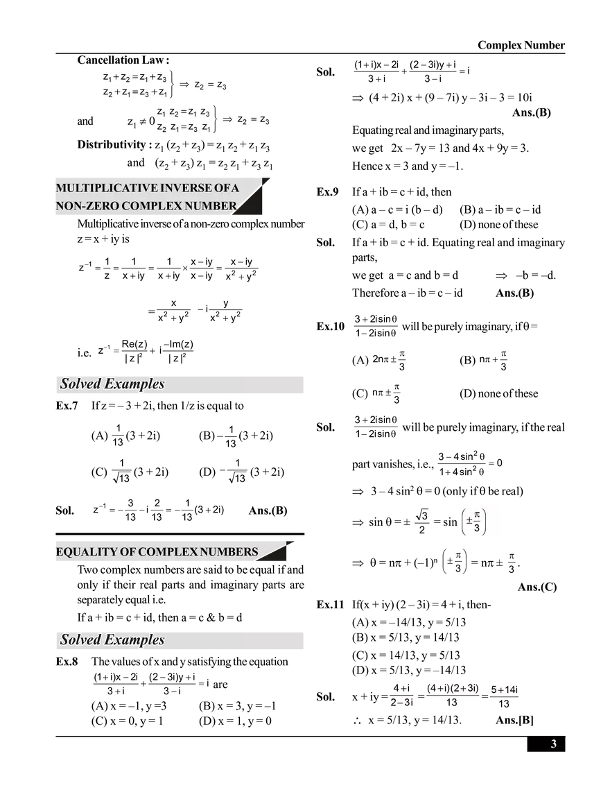 Complex Number Notes - Page 3