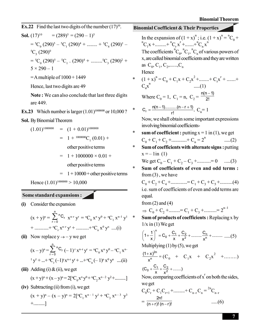 Binomial Theorem Notes - Page 10