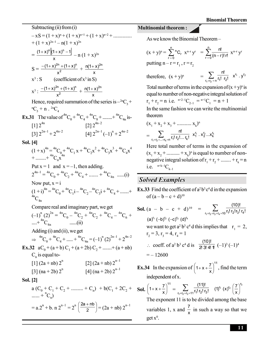 Binomial Theorem Notes - Page 3