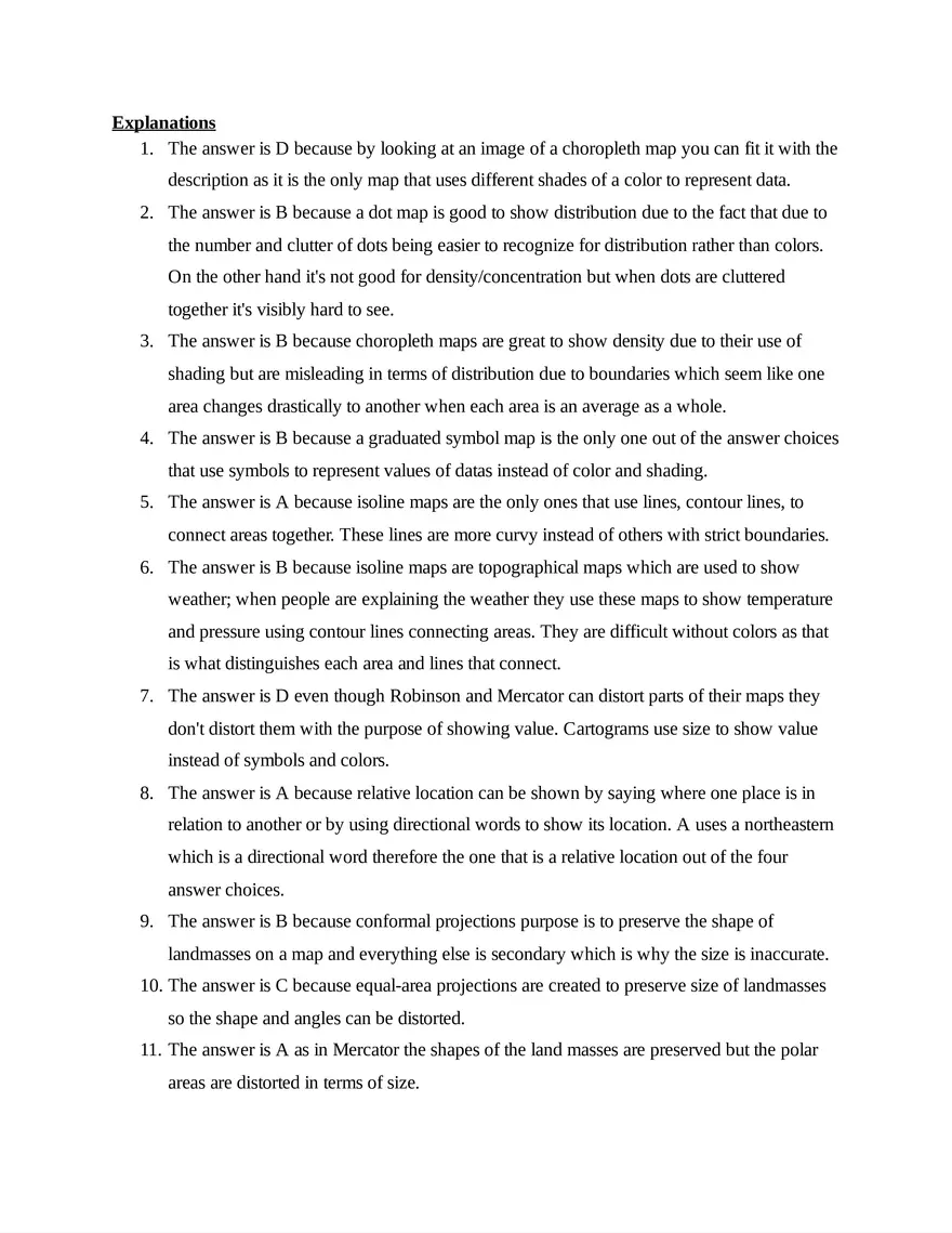 AP Human Geography Unit 1 Quiz - Page 5