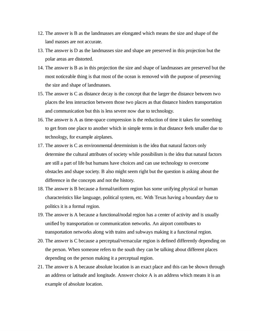 AP Human Geography Unit 1 Quiz - Page 6