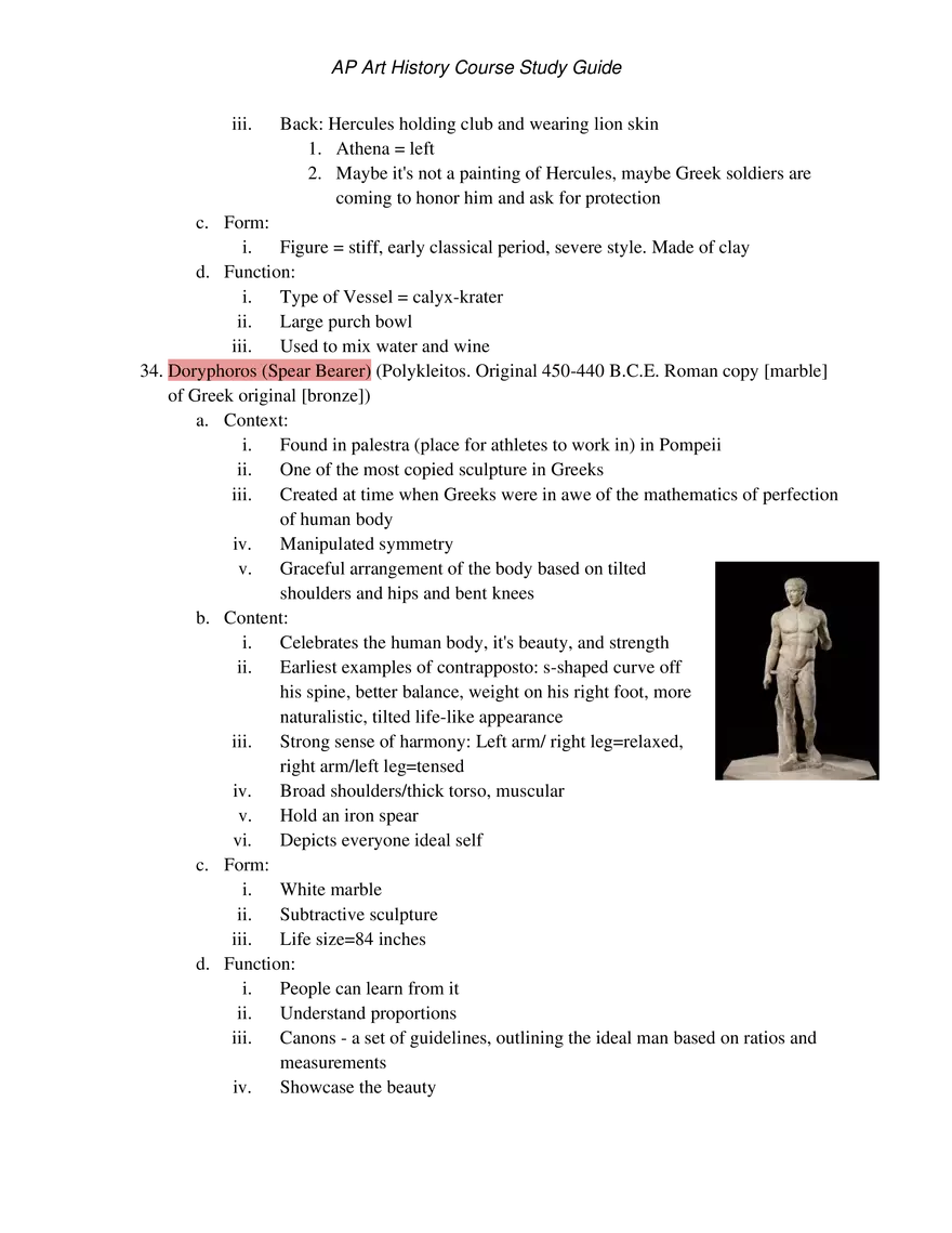 AP Art History Unit 2 Ancient Mediterranean - Page 7