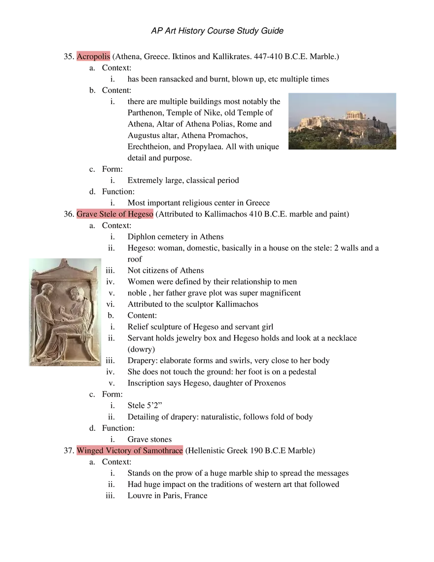 AP Art History Unit 2 Ancient Mediterranean - Page 8