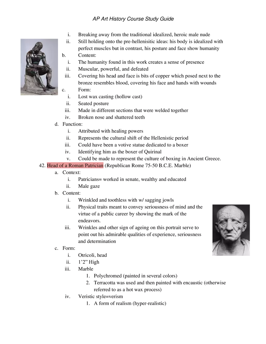 AP Art History Unit 2 Ancient Mediterranean - Page 12