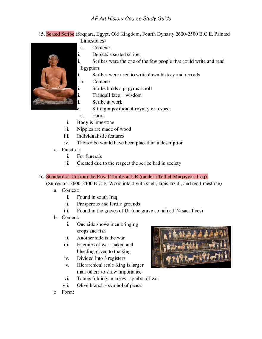 AP Art History Unit 2 Ancient Mediterranean - Page 13