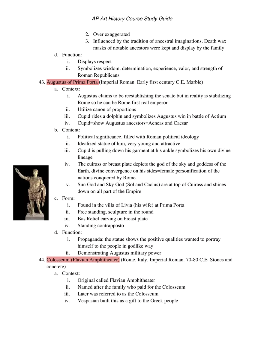 AP Art History Unit 2 Ancient Mediterranean - Page 14