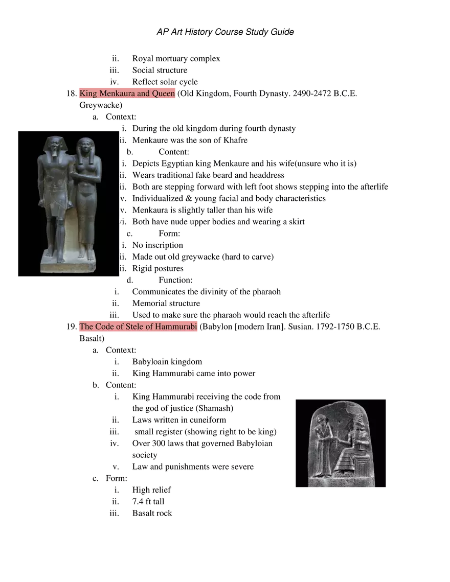 AP Art History Unit 2 Ancient Mediterranean - Page 20