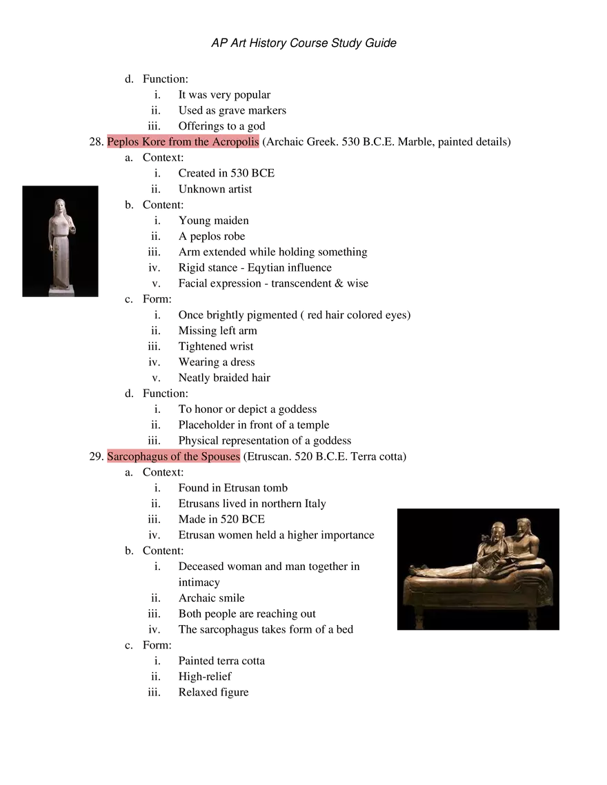 AP Art History Unit 2 Ancient Mediterranean - Page 3