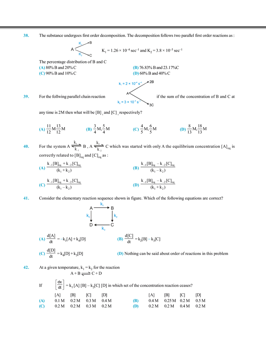 Chemical Kinetics and Nuclear Chemistry Exercise # 1 - Page 9