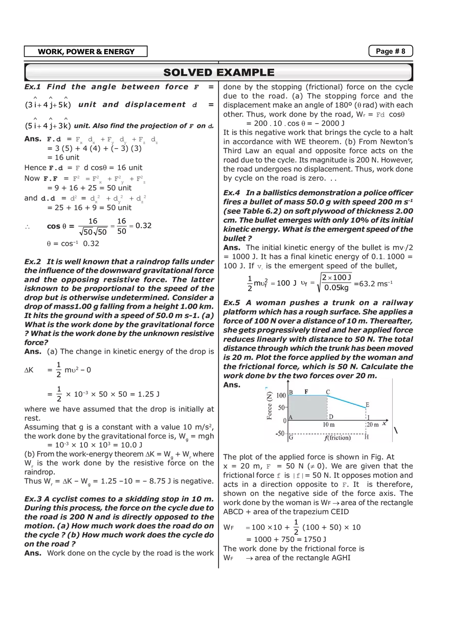 Work, Power & Energy Solved Problems - Page 1